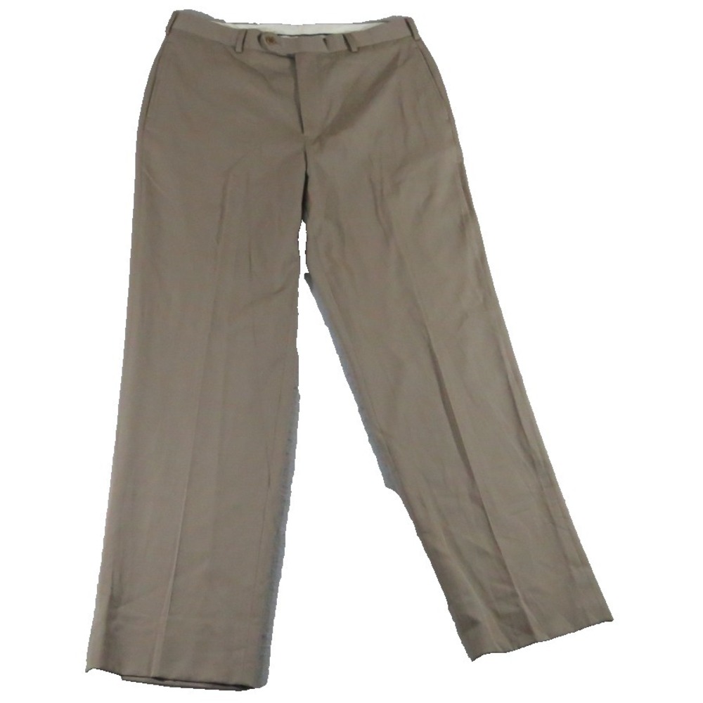 Brooks Brothers 1818 Madison Dress Pants Men 36x32 Brown 100% Wool Trouser Slack